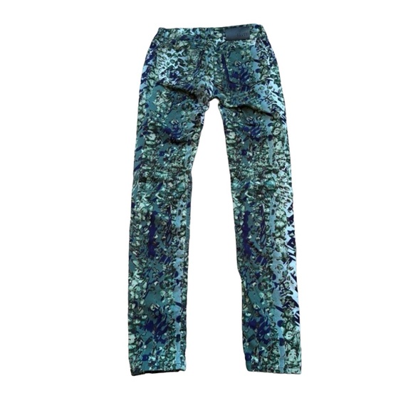 ESCADA SPORT teal green, blue print jean, size 36 EU - Picture 3 of 14